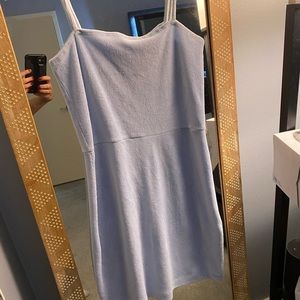 Light blue mini dress, soft ribbed material